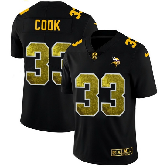 Minnesota Vikings 33 Dalvin Cook Men Black Nike Golden Sequin Vapor Limited NFL Jersey Minnesota Vikings 33 Dalvin Cook Men Black Nike Golden Sequin Vapor Limited NFL Jersey