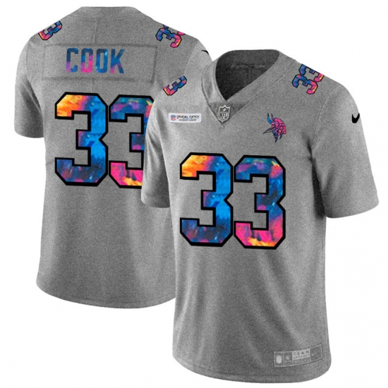 Minnesota Vikings 33 Dalvin Cook Men Nike Multi Color 2020 NFL Crucial Catch NFL Jersey Greyheather Minnesota Vikings 33 Dalvin Cook Men Nike Multi Color 2020 NFL Crucial Catch NFL Jersey Greyheather