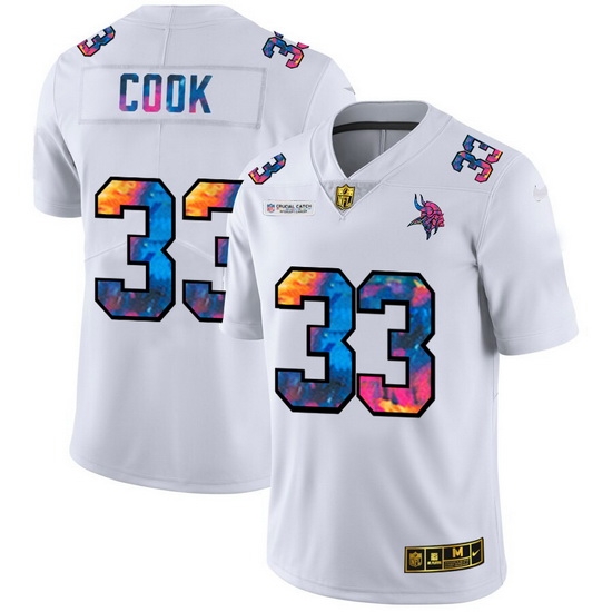 Minnesota Vikings 33 Dalvin Cook Men White Nike Multi Color 2020 NFL Crucial Catch Limited NFL Jersey Minnesota Vikings 33 Dalvin Cook Men White Nike Multi Color 2020 NFL Crucial Catch Limited NFL Jersey