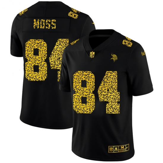 Minnesota Vikings 84 Randy Moss Men Nike Leopard Print Fashion Vapor Limited NFL Jersey Black Minnesota Vikings 84 Randy Moss Men Nike Leopard Print Fashion Vapor Limited NFL Jersey Black