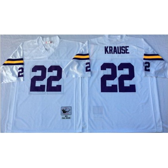 Mitchell&Ness Vikings 22 Paul Krause White Throwback Stitched NFL Jersey Mitchell&Ness Vikings 22 Paul Krause White Throwback Stitched NFL Jersey