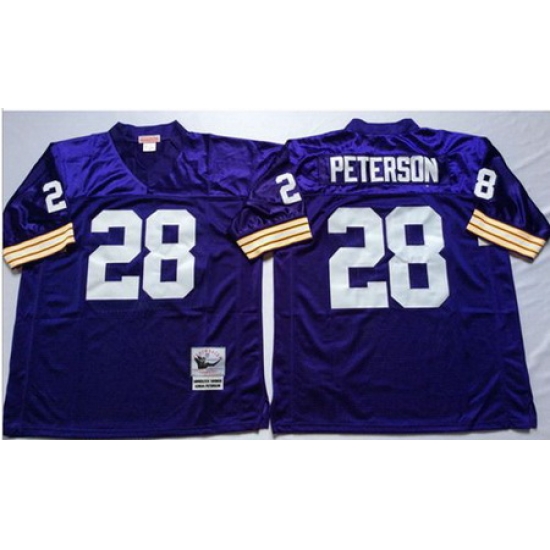 Mitchell&Ness Vikings 28 Adrian Peterson Purple Throwback Stitched NFL Jersey Mitchell&Ness Vikings 28 Adrian Peterson Purple Throwback Stitched NFL Jersey