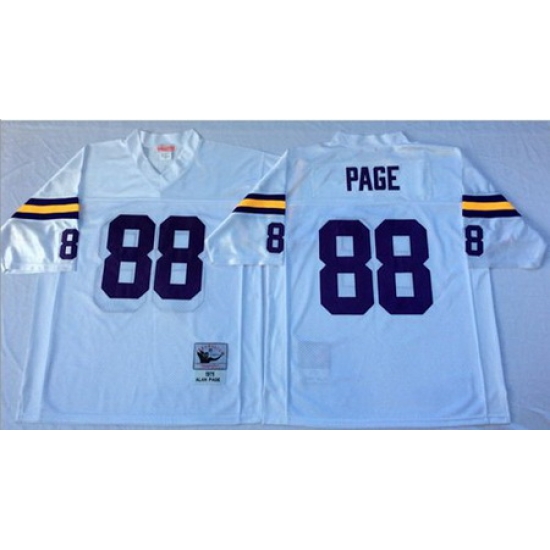 Mitchell&Ness Vikings 88 Alan Page White Throwback Stitched NFL Jersey Mitchell&Ness Vikings 88 Alan Page White Throwback Stitched NFL Jersey