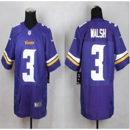 New Minnesota Vikings #3 Blair Walsh Purple Team Color Men Stitched NFL Elite Jersey New Minnesota Vikings #3 Blair Walsh Purple Team Color Men Stitched NFL Elite Jersey