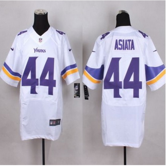 New Minnesota Vikings #44 Matt Asiata White Men Stitched NFL Elite Jersey New Minnesota Vikings #44 Matt Asiata White Men Stitched NFL Elite Jersey
