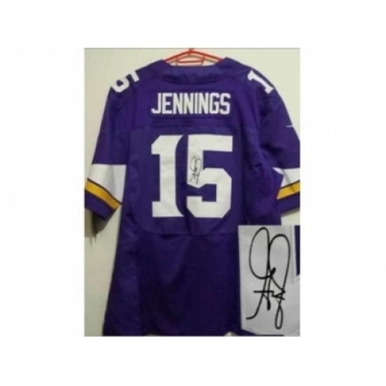 Nike Minnesota Vikings 15 Greg Jennings purple Elite signature NFL Jersey Nike Minnesota Vikings 15 Greg Jennings purple Elite signature NFL Jersey