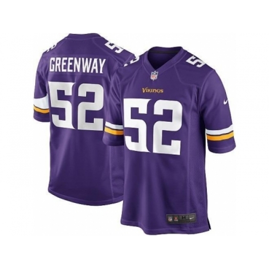 Nike Minnesota Vikings 52 Chad Greenway Purple Game NFL Jersey Nike Minnesota Vikings 52 Chad Greenway Purple Game NFL Jersey