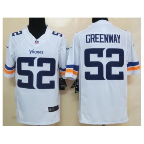 Nike Minnesota Vikings 52 Chad Greenway White Limited NFL Jersey Nike Minnesota Vikings 52 Chad Greenway White Limited NFL Jersey