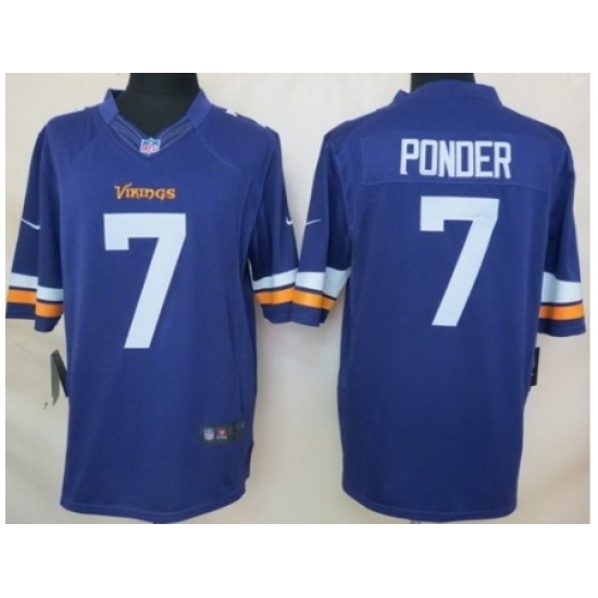Nike Minnesota Vikings 7 Christian Ponder Purple Limited NFL Jersey Nike Minnesota Vikings 7 Christian Ponder Purple Limited NFL Jersey