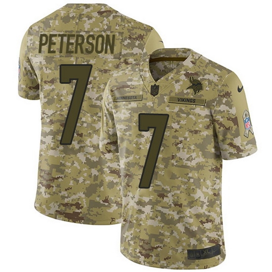 Nike Minnesota Vikings 7 Patrick Peterson Camo Men Stitched NFL Limited 2018 Salute To Service Jersey Nike Minnesota Vikings 7 Patrick Peterson Camo Men Stitched NFL Limited 2018 Salute To Service Jersey