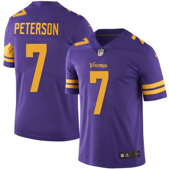 Nike Minnesota Vikings 7 Patrick Peterson Purple Men Stitched NFL Limited Rush Jersey Nike Minnesota Vikings 7 Patrick Peterson Purple Men Stitched NFL Limited Rush Jersey