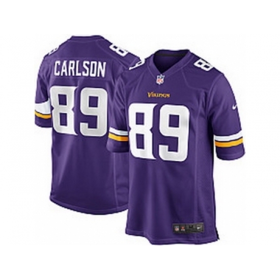 Nike Minnesota Vikings 89 John Carlson Purple Game NFL Jersey Nike Minnesota Vikings 89 John Carlson Purple Game NFL Jersey