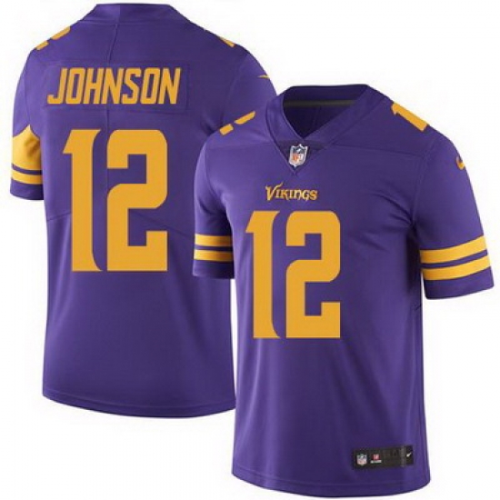 Nike Vikings #12 Charles Johnson Purple Mens Stitched NFL Limited Rush Jersey Nike Vikings #12 Charles Johnson Purple Mens Stitched NFL Limited Rush Jersey
