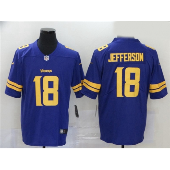 Nike Vikings 18 Justin Jefferson Purple 2020 NFL Draft Color Rush Limited Jersey Nike Vikings 18 Justin Jefferson Purple 2020 NFL Draft Color Rush Limited Jersey