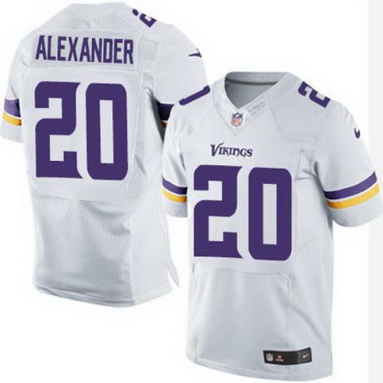 Nike Vikings #20 Mackensie Alexander White Mens Stitched NFL Elite Jersey Nike Vikings #20 Mackensie Alexander White Mens Stitched NFL Elite Jersey