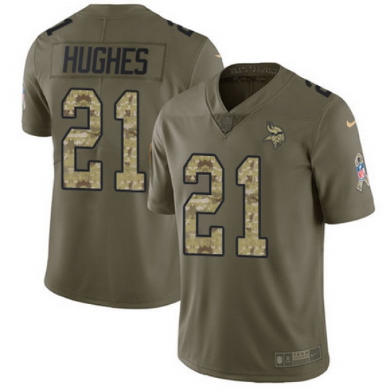 Nike Vikings #21 Mike Hughes Olive Camo Mens Stitched NFL Limited 2017 Salute To Service Jersey Nike Vikings #21 Mike Hughes Olive Camo Mens Stitched NFL Limited 2017 Salute To Service Jersey