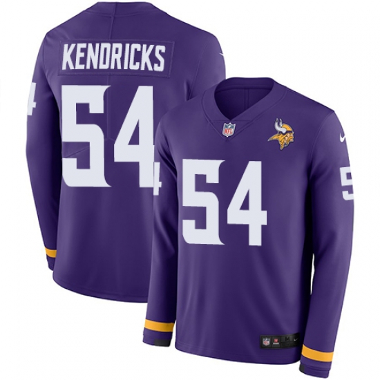 Nike Vikings #54 Eric Kendricks Purple Team Color Men Stitched NFL Limited Therma Long Sleeve Jersey Nike Vikings #54 Eric Kendricks Purple Team Color Men Stitched NFL Limited Therma Long Sleeve Jersey