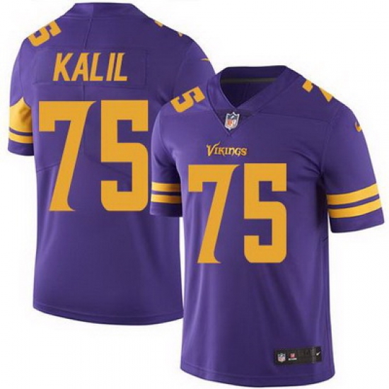 Nike Vikings #75 Matt Kalil Purple Mens Stitched NFL Limited Rush Jersey Nike Vikings #75 Matt Kalil Purple Mens Stitched NFL Limited Rush Jersey