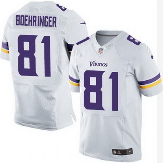 Nike Vikings #81 Moritz Boehringer White Mens Stitched NFL Elite Jersey Nike Vikings #81 Moritz Boehringer White Mens Stitched NFL Elite Jersey