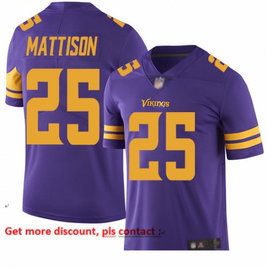 Vikings 25 Alexander Mattison Purple Men Stitched Football Limited Rush Jersey Vikings 25 Alexander Mattison Purple Men Stitched Football Limited Rush Jersey