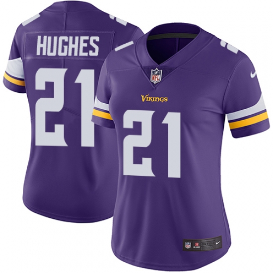 Nike Vikings #21 Mike Hughes Purple Team Color Womens Stitched NFL Vapor Untouchable Limited Jersey Nike Vikings #21 Mike Hughes Purple Team Color Womens Stitched NFL Vapor Untouchable Limited Jersey