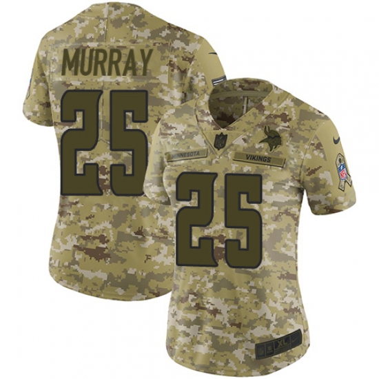 Nike Vikings #25 Latavius Murray Camo Women Stitched NFL Limited 2018 Salute to Service Jersey Nike Vikings #25 Latavius Murray Camo Women Stitched NFL Limited 2018 Salute to Service Jersey