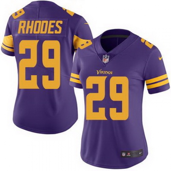Nike Vikings #29 Xavier Rhodes Purple Womens Stitched NFL Limited Rush Jersey Nike Vikings #29 Xavier Rhodes Purple Womens Stitched NFL Limited Rush Jersey