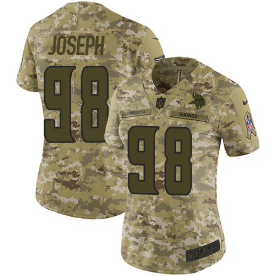 Nike Vikings #98 Linval Joseph Camo Women Stitched NFL Limited 2018 Salute to Service Jersey Nike Vikings #98 Linval Joseph Camo Women Stitched NFL Limited 2018 Salute to Service Jersey
