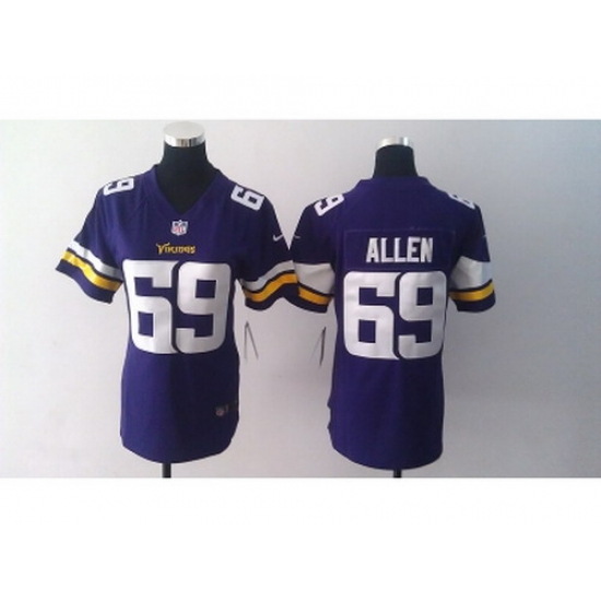 Nike Women Minnesota Vikings #69 Jared Allen Purple Jerseys Nike Women Minnesota Vikings #69 Jared Allen Purple Jerseys