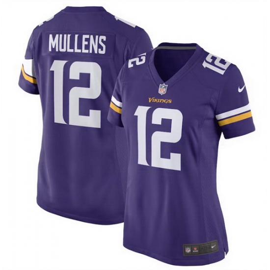 Women Minnesota Vikings 12 Nick Mullens Purple Stitched Jersey Women Minnesota Vikings 12 Nick Mullens Purple Stitched Jersey