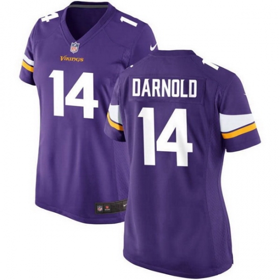 Women Minnesota Vikings 14 Sam Darnold Purple Vapor Untouchable Limited Stitched Jersey Women Minnesota Vikings 14 Sam Darnold Purple Vapor Untouchable Limited Stitched Jersey