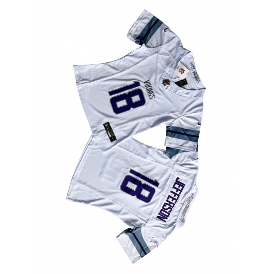 Women Minnesota Vikings 18 Justin Jefferson White 2024 F U S E Winter Warrior Limited Stitched Jersey Women Minnesota Vikings 18 Justin Jefferson White 2024 F U S E Winter Warrior Limited Stitched Jersey