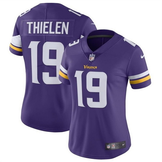 Women Minnesota Vikings 19 Adam Thielen Purple Vapor Untouchable Limited Stitched NFL Jersey Women Minnesota Vikings 19 Adam Thielen Purple Vapor Untouchable Limited Stitched NFL Jersey