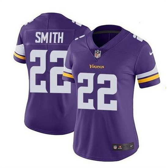 Women Minnesota Vikings 22 Harrison Smith Purple Vapor Untouchable Limited Stitched NFL Jersey Women Minnesota Vikings 22 Harrison Smith Purple Vapor Untouchable Limited Stitched NFL Jersey