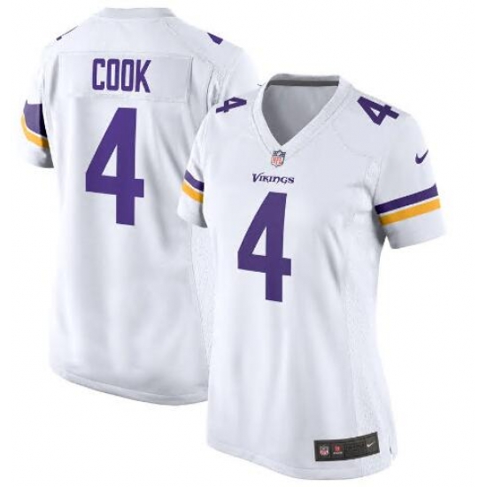 Women Minnesota Vikings 4 Dalvin Cook White Vapor Untouchable Stitched Jersey Women Minnesota Vikings 4 Dalvin Cook White Vapor Untouchable Stitched Jersey