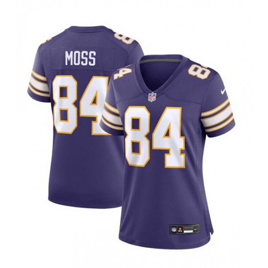 Women Minnesota Vikings 84 Randy Moss Purple Vapor Untouchable Limited Stitched Jersey Women Minnesota Vikings 84 Randy Moss Purple Vapor Untouchable Limited Stitched Jersey