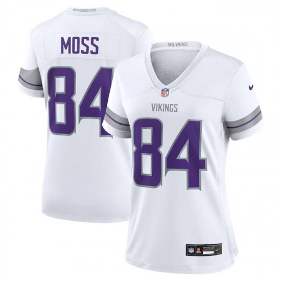 Women Minnesota Vikings 84 Randy Moss White Winter Warrior Limited Stitched Jersey Women Minnesota Vikings 84 Randy Moss White Winter Warrior Limited Stitched Jersey