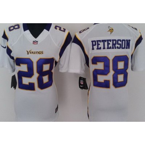 Women Nike Minnesota Vikings 28 Peterson White Nike NFL Jerseys Women Nike Minnesota Vikings 28 Peterson White Nike NFL Jerseys