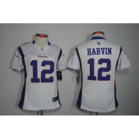 Women Nike NFL Minnesota Vikings #12 Percy Harvin White[Women Limited Jerseys]