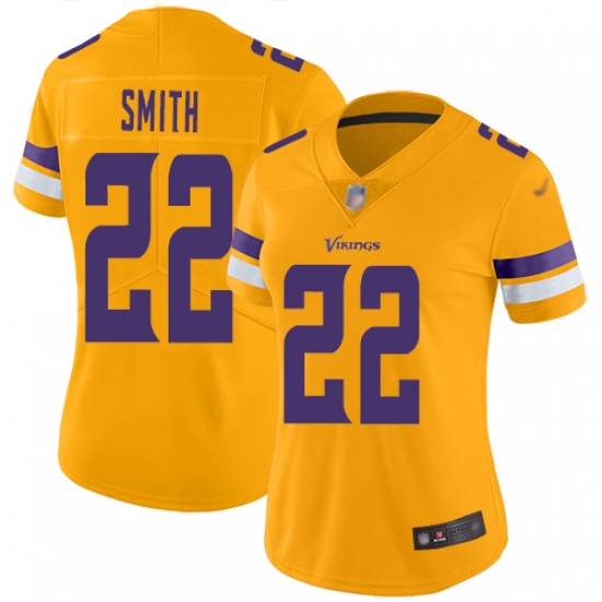 Women Vikings 22 Harrison Smith Gold Stitched Football Limited Inverted Legend Jersey Women Vikings 22 Harrison Smith Gold Stitched Football Limited Inverted Legend Jersey