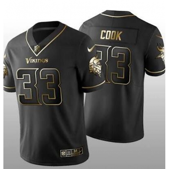 Women Vikings 33 Black Gold Jersery Women Vikings 33 Black Gold Jersery