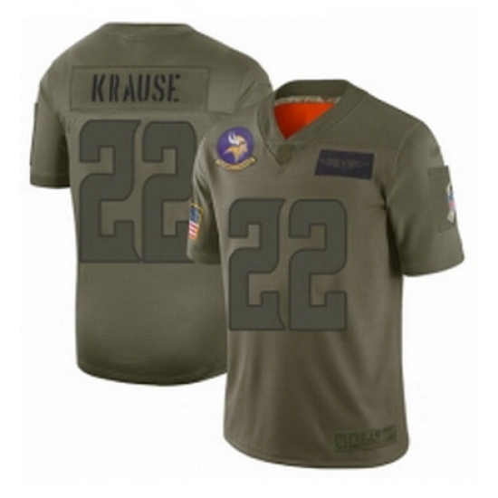 Womens Minnesota Vikings 22 Paul Krause Limited Camo 2019 Salute to Service Football Jersey Womens Minnesota Vikings 22 Paul Krause Limited Camo 2019 Salute to Service Football Jersey