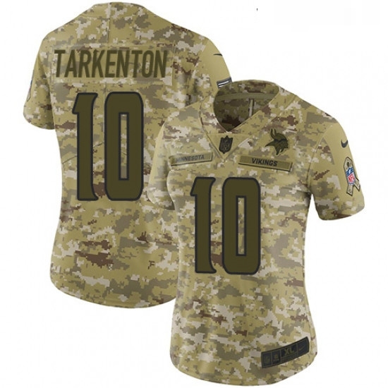 Womens Nike Minnesota Vikings 10 Fran Tarkenton Limited Camo 2018 Salute to Service NFL Jersey Womens Nike Minnesota Vikings 10 Fran Tarkenton Limited Camo 2018 Salute to Service NFL Jersey