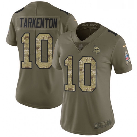 Womens Nike Minnesota Vikings 10 Fran Tarkenton Limited OliveCamo 2017 Salute to Service NFL Jersey Womens Nike Minnesota Vikings 10 Fran Tarkenton Limited OliveCamo 2017 Salute to Service NFL Jersey