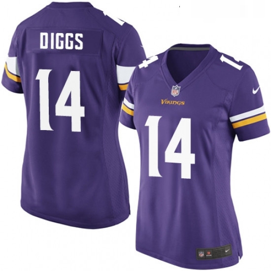 Womens Nike Minnesota Vikings 14 Stefon Diggs Game Purple Team Color NFL Jersey Womens Nike Minnesota Vikings 14 Stefon Diggs Game Purple Team Color NFL Jersey
