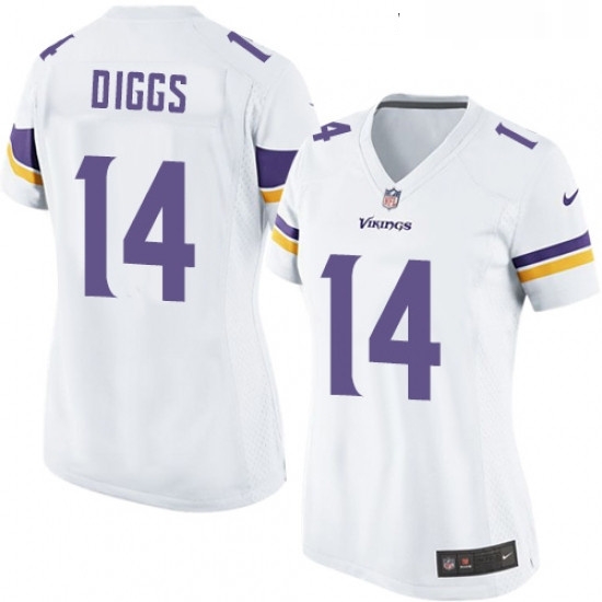 Womens Nike Minnesota Vikings 14 Stefon Diggs Game White NFL Jersey Womens Nike Minnesota Vikings 14 Stefon Diggs Game White NFL Jersey