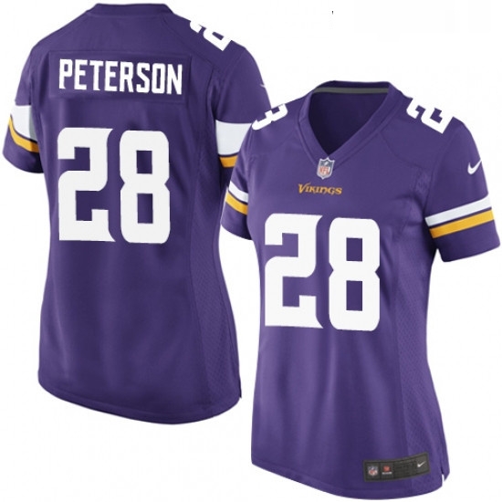 Womens Nike Minnesota Vikings 28 Adrian Peterson Game Purple Team Color NFL Jersey Womens Nike Minnesota Vikings 28 Adrian Peterson Game Purple Team Color NFL Jersey