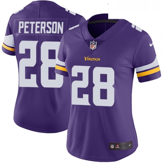 Womens Nike Minnesota Vikings 28 Adrian Peterson Purple Team Color Vapor Untouchable Limited Player NFL Jersey Womens Nike Minnesota Vikings 28 Adrian Peterson Purple Team Color Vapor Untouchable Limited Player NFL Jersey