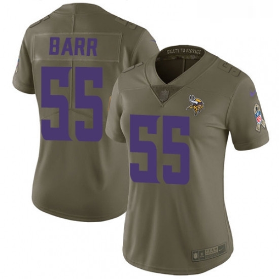 Womens Nike Minnesota Vikings 55 Anthony Barr Limited Olive 2017 Salute to Service NFL Jersey Womens Nike Minnesota Vikings 55 Anthony Barr Limited Olive 2017 Salute to Service NFL Jersey
