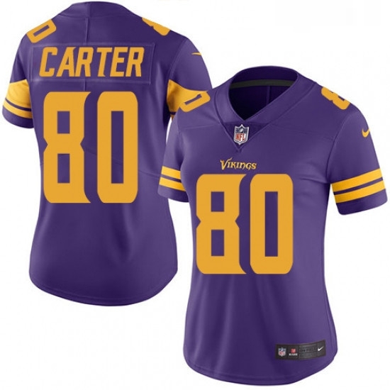 Womens Nike Minnesota Vikings 80 Cris Carter Elite Purple Rush Vapor Untouchable NFL Jersey Womens Nike Minnesota Vikings 80 Cris Carter Elite Purple Rush Vapor Untouchable NFL Jersey